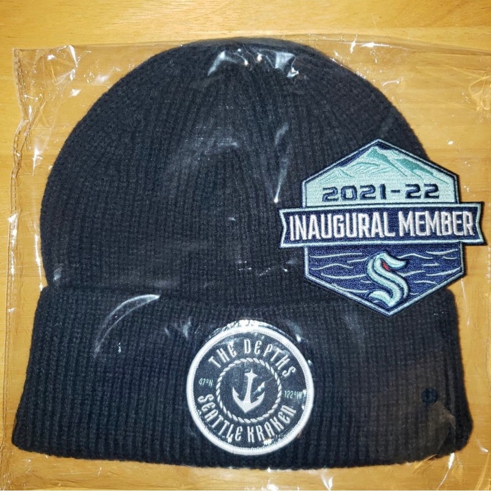 Seattle Kraken Beanie + Embroidery Patch